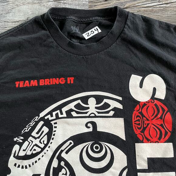 2000s Black WWE The Rock Soldier‎ Push the Pace B2A Team Bring It Mens L T-Shirt - Picture 8 of 8